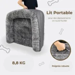 Lit géant portable Lit géant pour chien portable avec une poignée