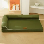 Coussin de couleur verte pour chien Coussin relax avec appui-tête de couleur verte