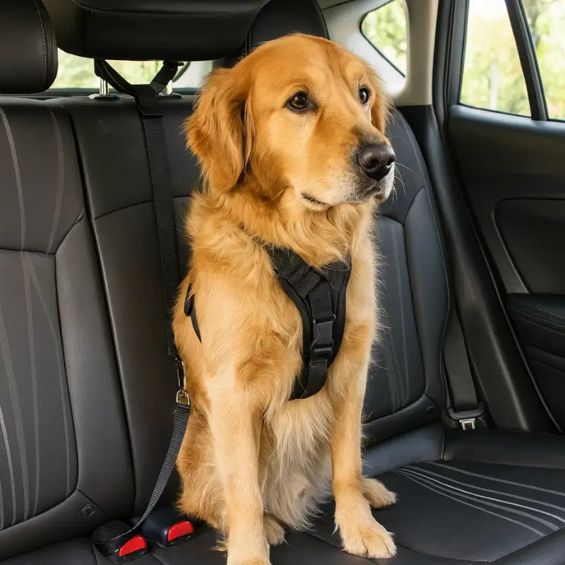 Ceinture de Sécurité 2-en-1 – Attache Appui-Tête + Laisse Réglable pour Chien Ceinture de Sécurité 2-en-1 – Attache Appui-Tête + Laisse Réglable pour Chien