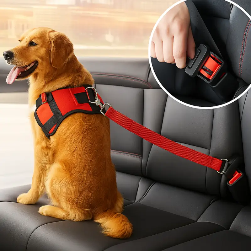 Ceinture de Sécurité pour Chien – Sangle Auto Ajustable & Renforcée | Fixation Boucle ISO Universelle Ceinture de Sécurité pour Chien – Sangle Auto Ajustable & Renforcée | Fixation Boucle ISO Universelle