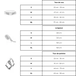 Guide des tailles Ensemble Teddy doux Guide des tailles Ensemble Teddy doux