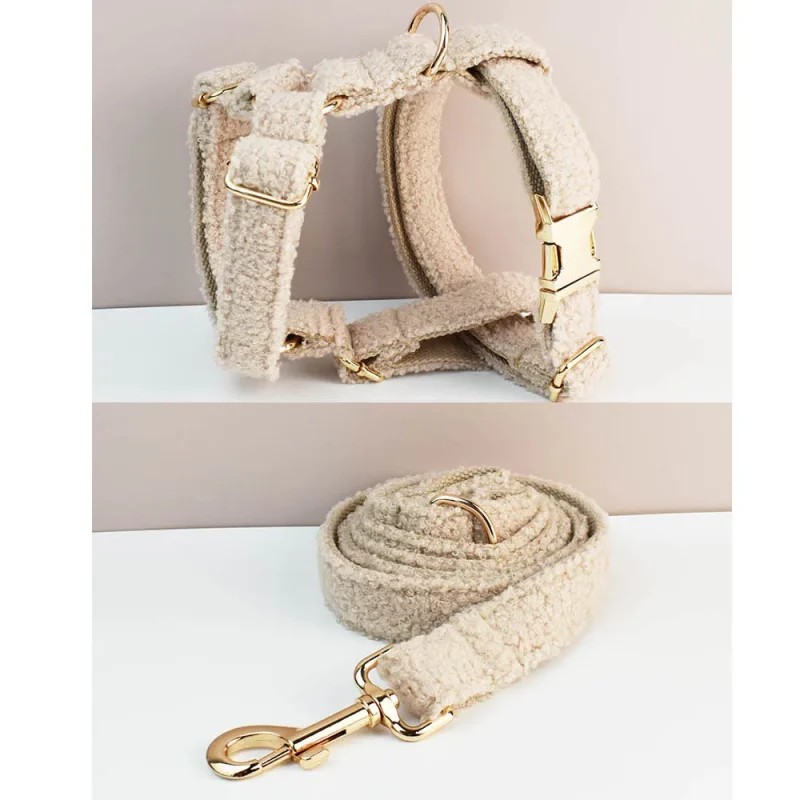 Harnais et laisse - Ensemble Teddy doux